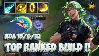 15 KILL !! HEARTSTEEL EZREAL USING TOP RANKED BUILD !! GAMEPLAY / WILD RIFT ( BUILD + RUNES)