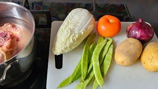 Chicken Vegetables Soup for cold Wather || HomeCooking
