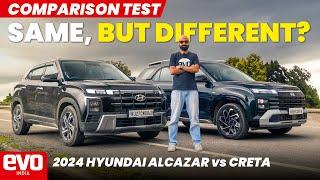 Hyundai Alcazar vs Hyundai Creta | Which is the mid-size SUV for your needs | Comparison | @evoIndia