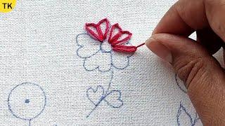 #1 Simple Hand Embroidery Flower Design | Embroidery For Beginners | Embroidery Designs