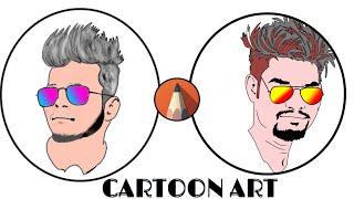 ''How to make cartoon art in autodesk '' | cartoon portrait |vector art photo edit || jr ashik editz