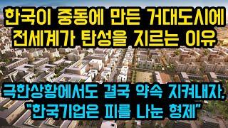 한국이 중동에 만든 거대도시에전세계가 탄성을 지르는 이유극한상황에서도 결국 약속 지켜내자, “한국기업은 피를 나눈 형제” (feat.쓸모왕)