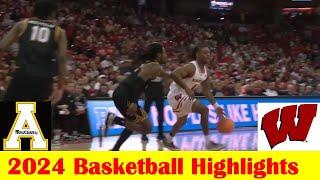 Appalachian State vs Wisconsin Basketball Game Highlights 11 10 2024