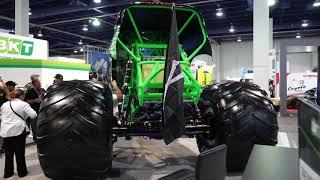 Grave Digger Monster Truck at BKT Tires Booth at SEMA