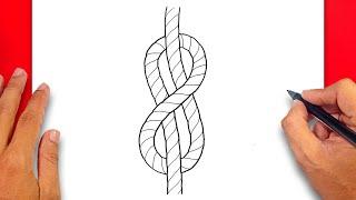 How to draw Rope Knot - Easy Drawing Rope Knot