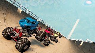 Big Ramp Jump With Off-Road Car # 24 - BeamNG Drive | CarsBeamNG-vh