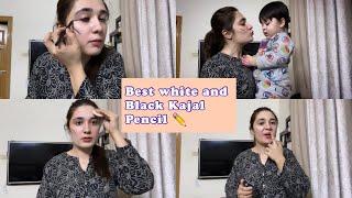 White and Black kajal Pencil Recommended + Demo + Dayim Se Batein !!