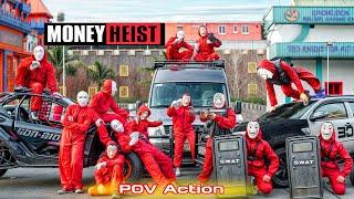 PARKOUR VS MONEY HEIST! 2 | No ESCAPE for BAD GUYS as POLICE close in (BELLA CIAO REMIX) | Epic POV