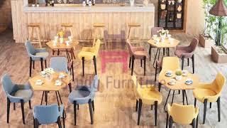 Sendy Furniture IW 116 Modern Minimalist Wood Restaurant Chairs Nordic Fabric Seats