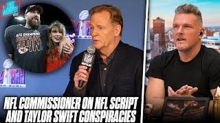 NFL Commissioner Roger Goodell Addresses NFL Scripting & Taylor Swift Ahead Of Super Bowl