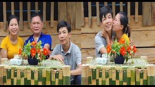 Nam decided to live with Ly Be, and together they made a bamboo drinking table