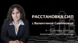 «Расстановка сил» на фондовом рынке с Валентиной Савенковой – 9 - 13 сентября 2024 года