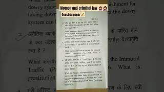 women and criminal law || ba. llb 7thsem.  #shortvideo #motivation #womenlaw