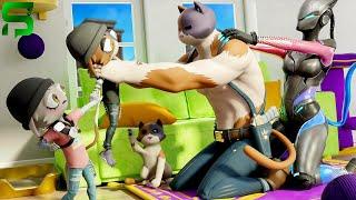 Meow Skulls FAMILY LIFE.. Fortnite Movie