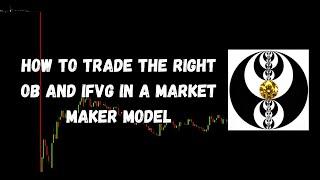 ICT Gems - How to Trade the Right OB and IFVG in a Market Maker Model