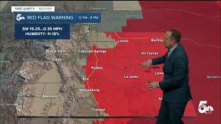 Stronger gusts Thursday as high fire danger returns to Southern Colorado