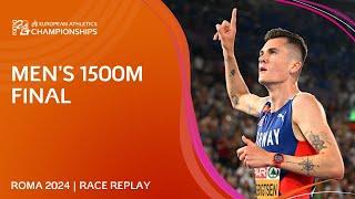 INVINCIBLE Ingebrigtsen!  Men's 1500m final replay | Roma 2024