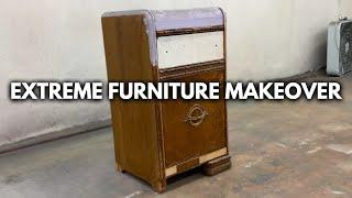 Can This Trashed Nightstand Be Saved? | Stunning Art Deco Makeover