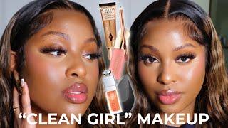 Clean GirlMakeup | Minimalist Makeup For WOC | Charlotte Tilbury Beautiful Skin Foundation