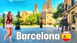 Barcelona,Spain/ see the lives of beautiful single girls in Barcelona / walking tour 4K