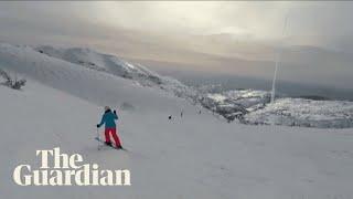 Missile interception caught on snowboarder's camera in Golan Heights