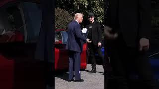 Trump buys a Tesla from Elon Musk