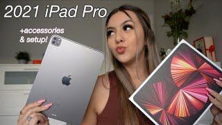 11" IPAD PRO 2021 UNBOXING + ACCESSORIES & SETUP!