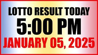 Lotto Result Today 5pm January 5, 2025 Swertres Ez2 Pcso