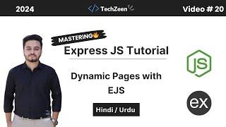 Express JS Tutorial #20 : Dynamic Pages with EJS | URL Parameters & Common Pages