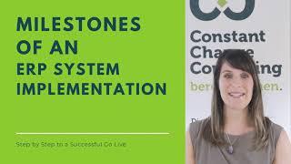 Online Training: Milestones of an ERP System Implementation