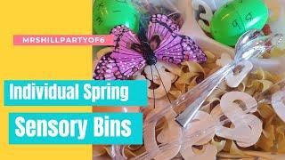 SPRING SENSORY BINS: INDIVIDUAL for your classroom or home