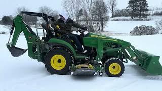 #50 Plowing Snow with a John Deere 2025R and R2 Manufacturing Edge Tamers