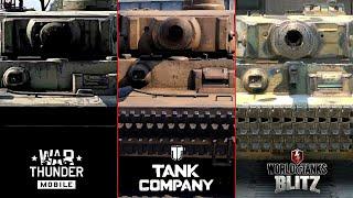 War Thunder Mobile VS World Of Tanks Blitz VS Tank Company Tiger Tank