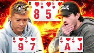 STRAIGHT FLUSH vs ACE HIGH FLUSH! Insane Cooler Flop