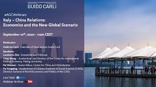 Webinar Italy – China Relations: Economics and the New Global Scenario