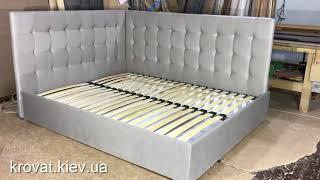 Угловая двуспальная кровать на заказ