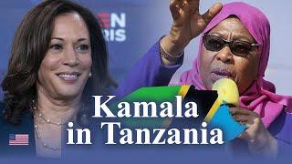 Kamala Harris Welcomed By President Samia Suluhu To Tanzania