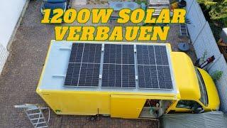 Glasmodule auf Van verbauen 1230Watt Solarpanels [Iveco Daily Post Koffer Ausbau T11]