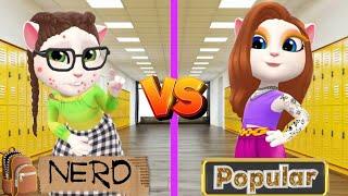 NERD VS POPULAR // My talking Angela 2