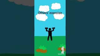 I can not work hard (home exercise workouts) #exercise #masti