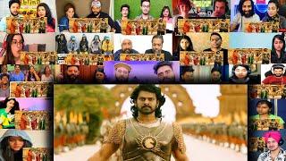 Bahubali 2 Mass Intro Scene | Introduction Of Amarendra Bahubali Prabhas | Mixed Mashup Reaction