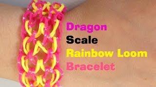 DRAGON SCALE Loom Bracelet Tutorial Rainbowloom l JasmineStarler