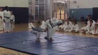 9 Year Old Black Belt - One Step Sparring -