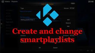 Creating smartplaylists as library filter in Kodi