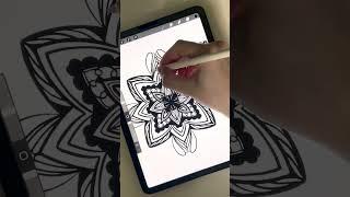 Relaxing Doodle Drawing. Zentangle Doodle Art for Beginners. #doodle #mandala #zentangel