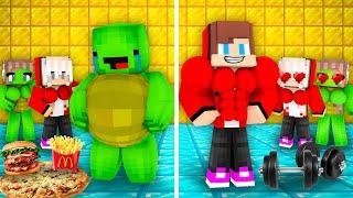 MAIZEN : Fat Mikey vs Strong JJ - Fitness Challenge - Minecraft Animation JJ & Mikey