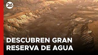 Descubren gran cantidad de agua en Marte