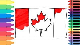 How to Draw the Canadian Flag - Drawing the Canada Flag - Art Colors for Kids | Tanimated Toys