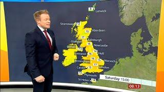 BBC breakfast weather : The UK temperatures in many places this weekend are 16c to 18c