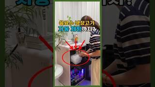 자동제빙까지 되는 음료수쇼케이스에요!!  #꿀템 #인테리어